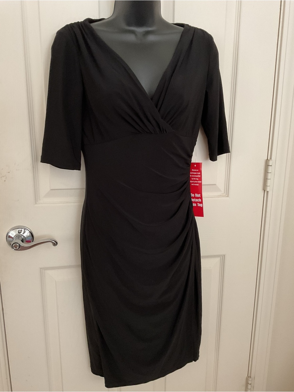 Lauren Ralph Lauren Black Folded Dress with Retail Tag